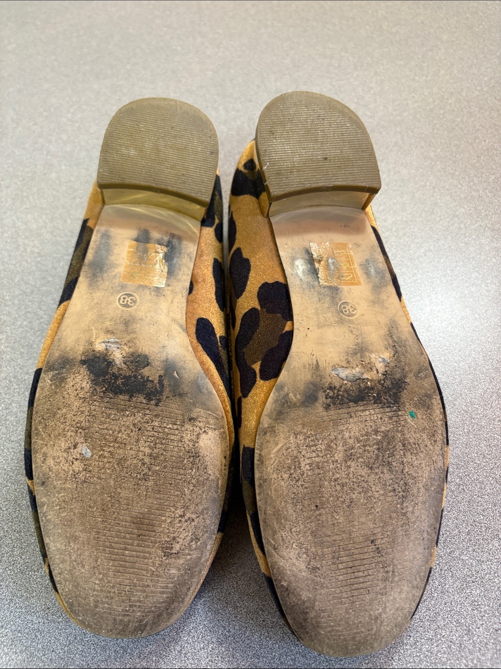 Topshop Leopard Velvet Slip-On Loafers in Brown and Black - Picture 8 of 12